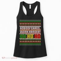 Nobody Care Work Hardy Ugly Christmas Sweater Women's Tank Top thumb 0