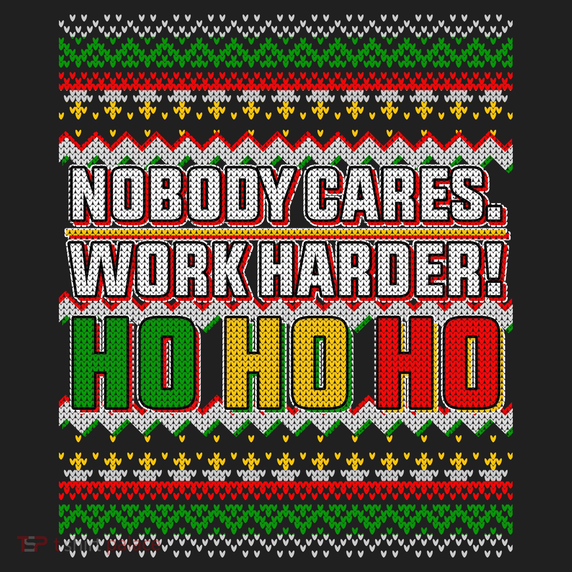 Nobody Care Work Hardy Ugly Christmas Sweater Hat