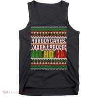 Nobody Care Work Hardy Ugly Christmas Sweater Tank Top thumb 0