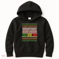 Nobody Care Work Hardy Ugly Christmas Sweater Kids Hoodie thumb 0