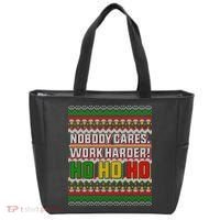 Nobody Care Work Hardy Ugly Christmas Sweater Tote Bag thumb 0