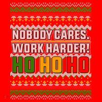 Nobody Care Work Hardy Ugly Christmas Sweater Santa Hat thumb 1