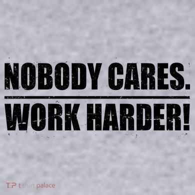 Nobody Cares. Work Harder! Women's Racerback Cropped Tank