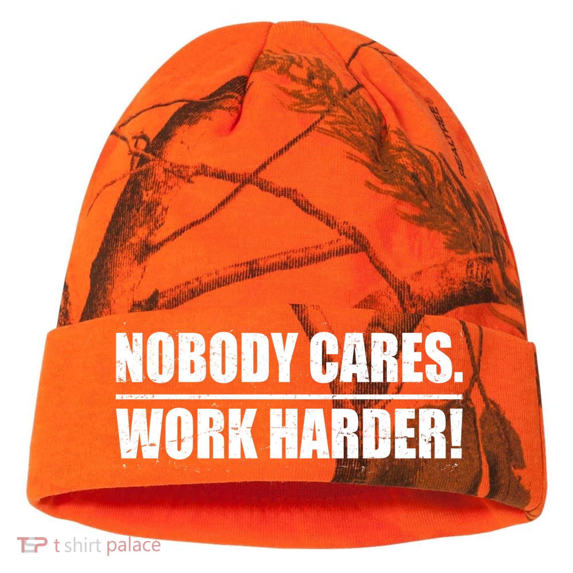 Nobody Cares. Work Harder! Kati Licensed 12" Camo Cuffed Beanie