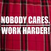Nobody Cares. Work Harder! Men's Flannel Plaid Pajama Pants thumb 2