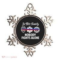 Nobody Fight Alone Support Police EMS Fireman Ornament thumb 0