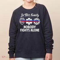 Nobody Fight Alone Support Police EMS Fireman Women's Sweatshirt thumb 0
