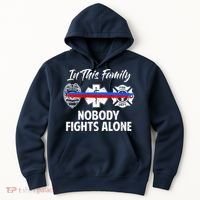 Nobody Fight Alone Support Police EMS Fireman Hoodie thumb 0