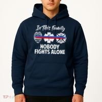 Nobody Fight Alone Support Police EMS Fireman Hoodie thumb 2