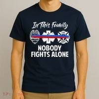 Nobody Fight Alone Support Police EMS Fireman T-Shirt thumb 3