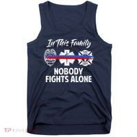 Nobody Fight Alone Support Police EMS Fireman Tank Top thumb 0