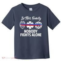 Nobody Fight Alone Support Police EMS Fireman Toddler T-Shirt thumb 0