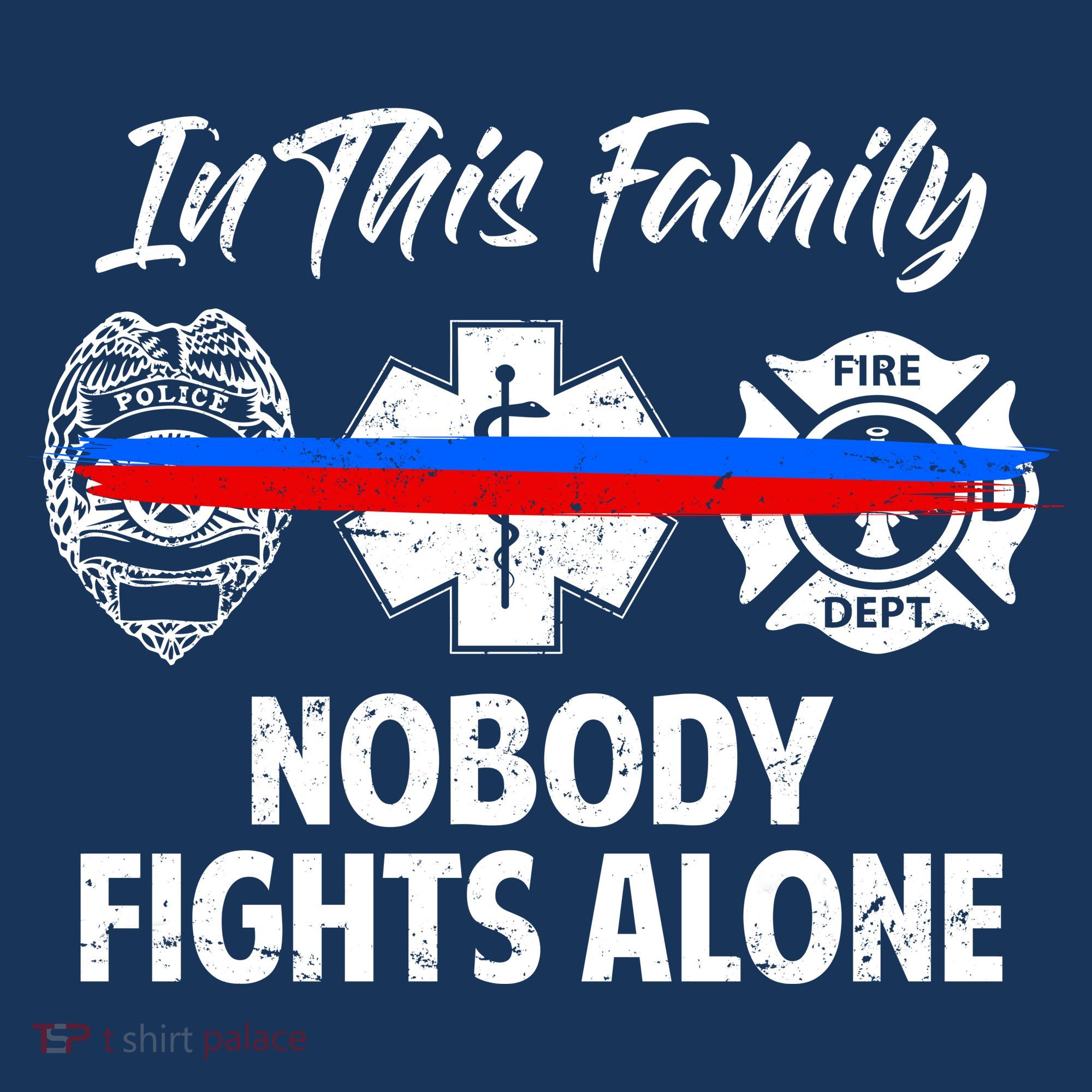 Nobody Fight Alone Support Police EMS Fireman Visor