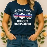 Nobody Fight Alone Support Police EMS Fireman Women's T-Shirt thumb 2