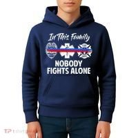 Nobody Fight Alone Support Police EMS Fireman Kids Hoodie thumb 4