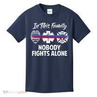 Nobody Fight Alone Support Police EMS Fireman Kids T-Shirt thumb 0