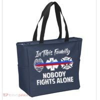 Nobody Fight Alone Support Police EMS Fireman Tote Bag thumb 2