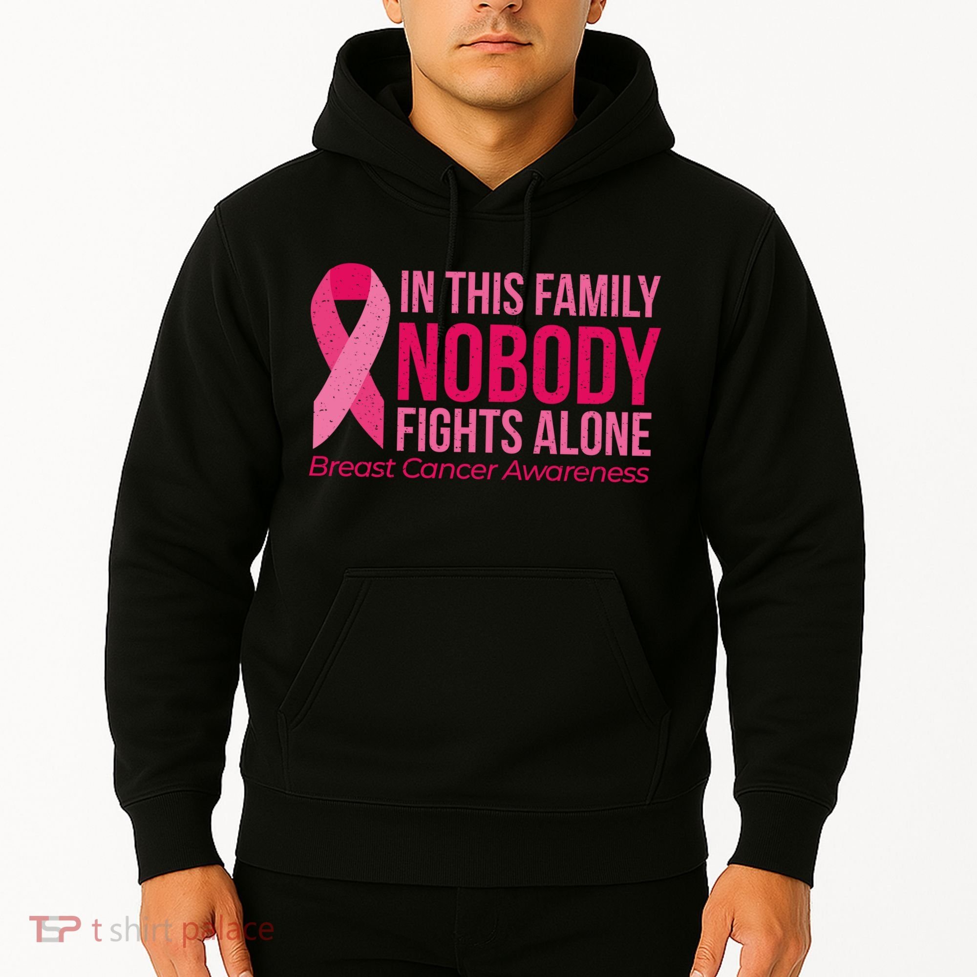 Nobody Fights Alone Breast Cancer Hoodie