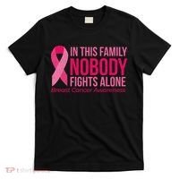 Nobody Fights Alone Breast Cancer T-Shirt thumb 0