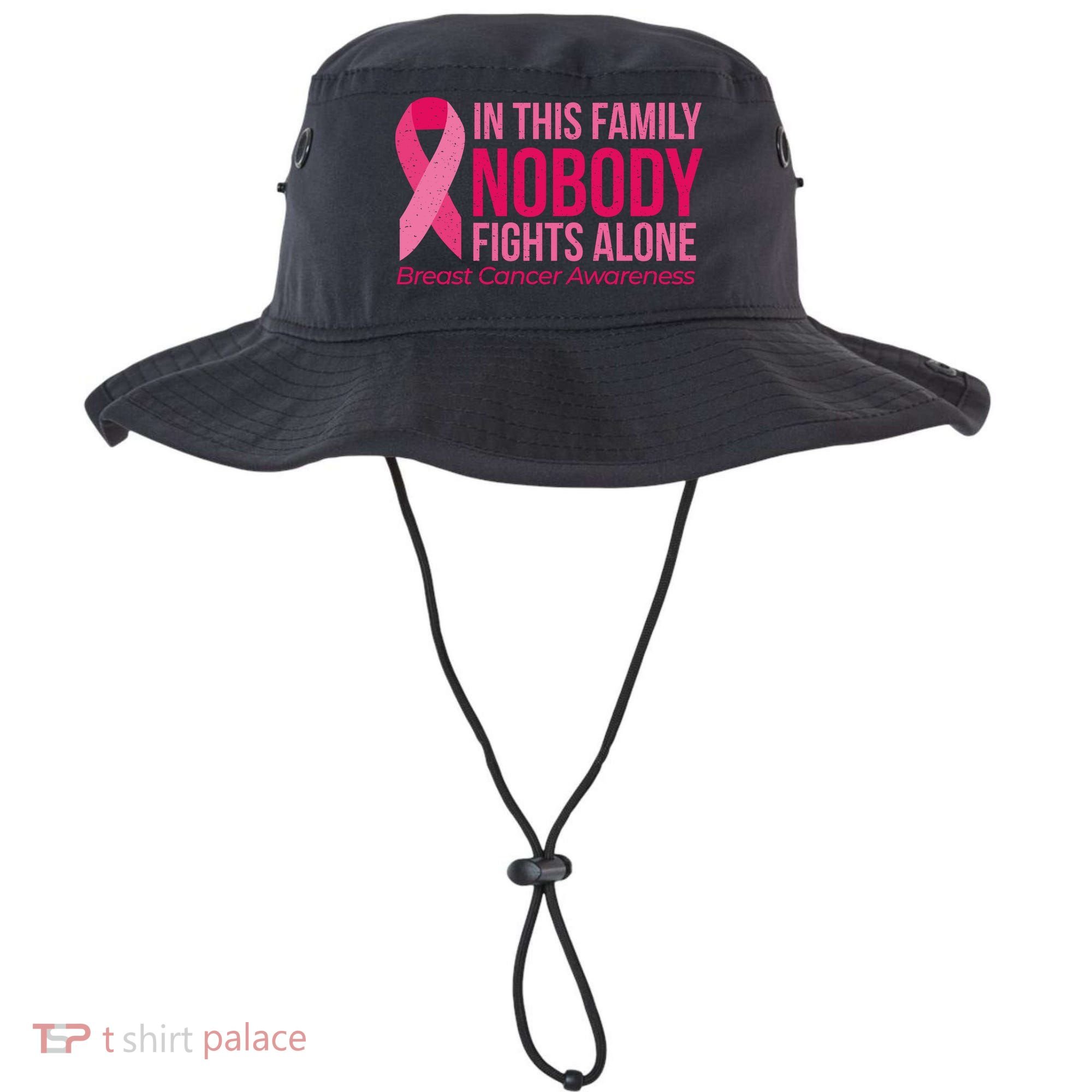 Nobody Fights Alone Breast Cancer Bucket Hat