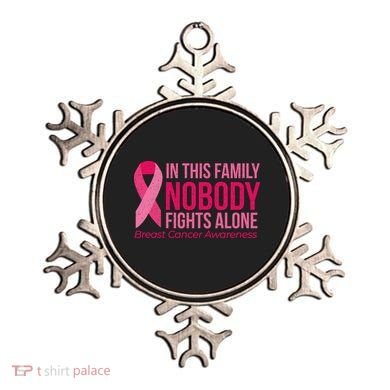 Nobody Fights Alone Breast Cancer Ornament