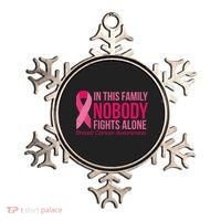 Nobody Fights Alone Breast Cancer Ornament thumb 0