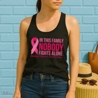 Nobody Fights Alone Breast Cancer Women's Tank Top thumb 2
