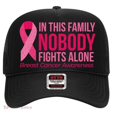 Nobody Fights Alone Breast Cancer Hat