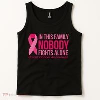 Nobody Fights Alone Breast Cancer Tank Top thumb 2