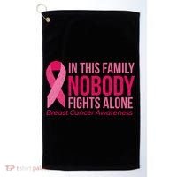 Nobody Fights Alone Breast Cancer Golf Towel thumb 0