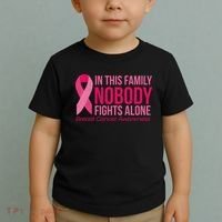 Nobody Fights Alone Breast Cancer Toddler T-Shirt thumb 2