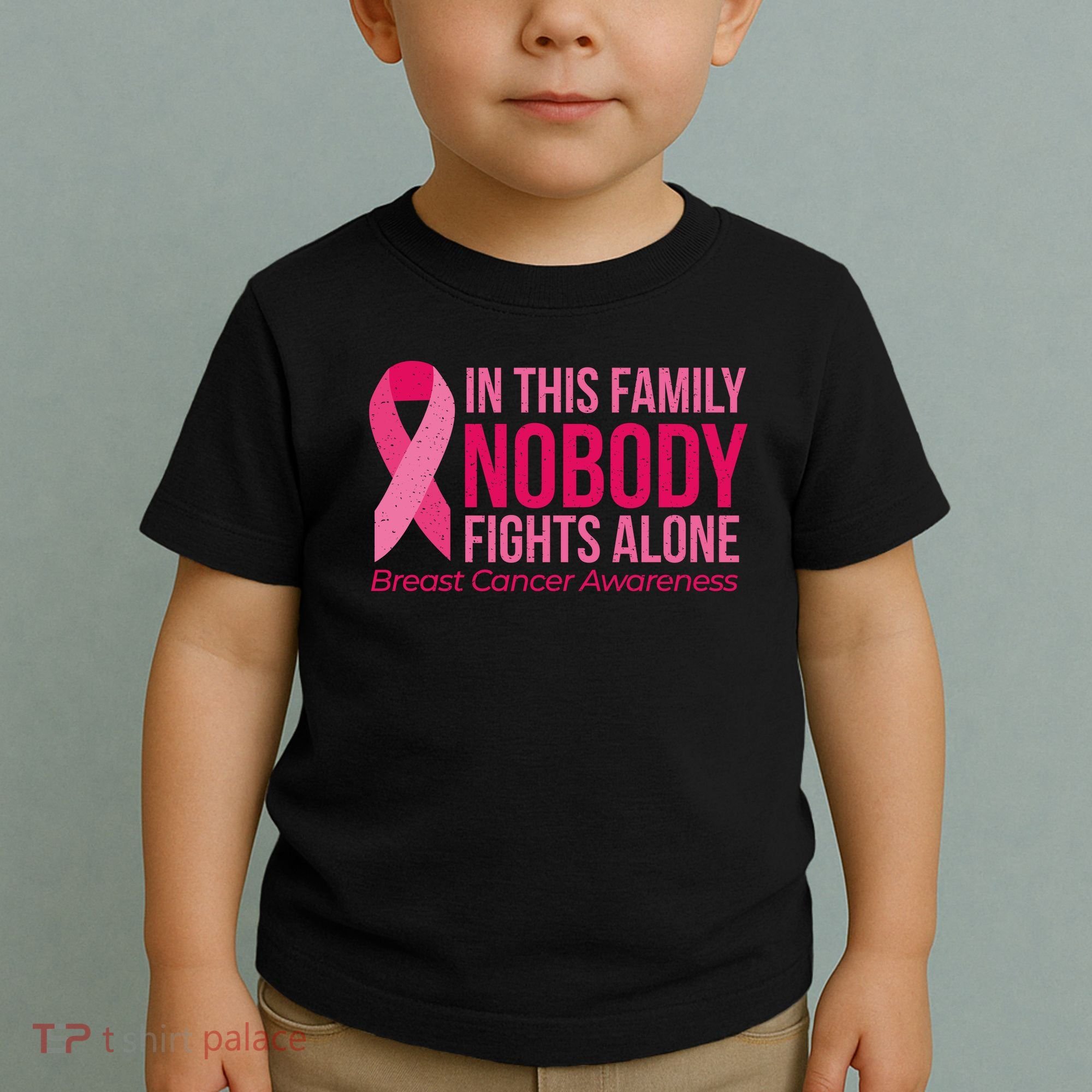 Nobody Fights Alone Breast Cancer Toddler T-Shirt