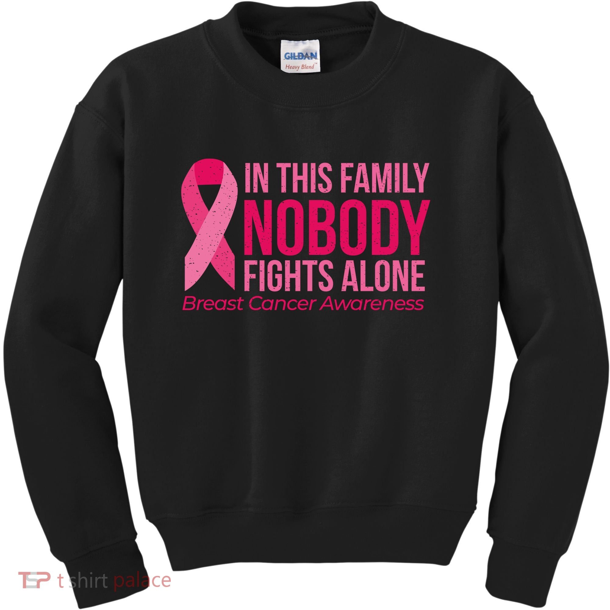 Nobody Fights Alone Breast Cancer Kids Sweatshirt