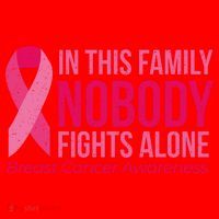 Nobody Fights Alone Breast Cancer Santa Hat thumb 1