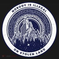 Nobody Is Illegal On Stolen Land Bucket Hat thumb 4