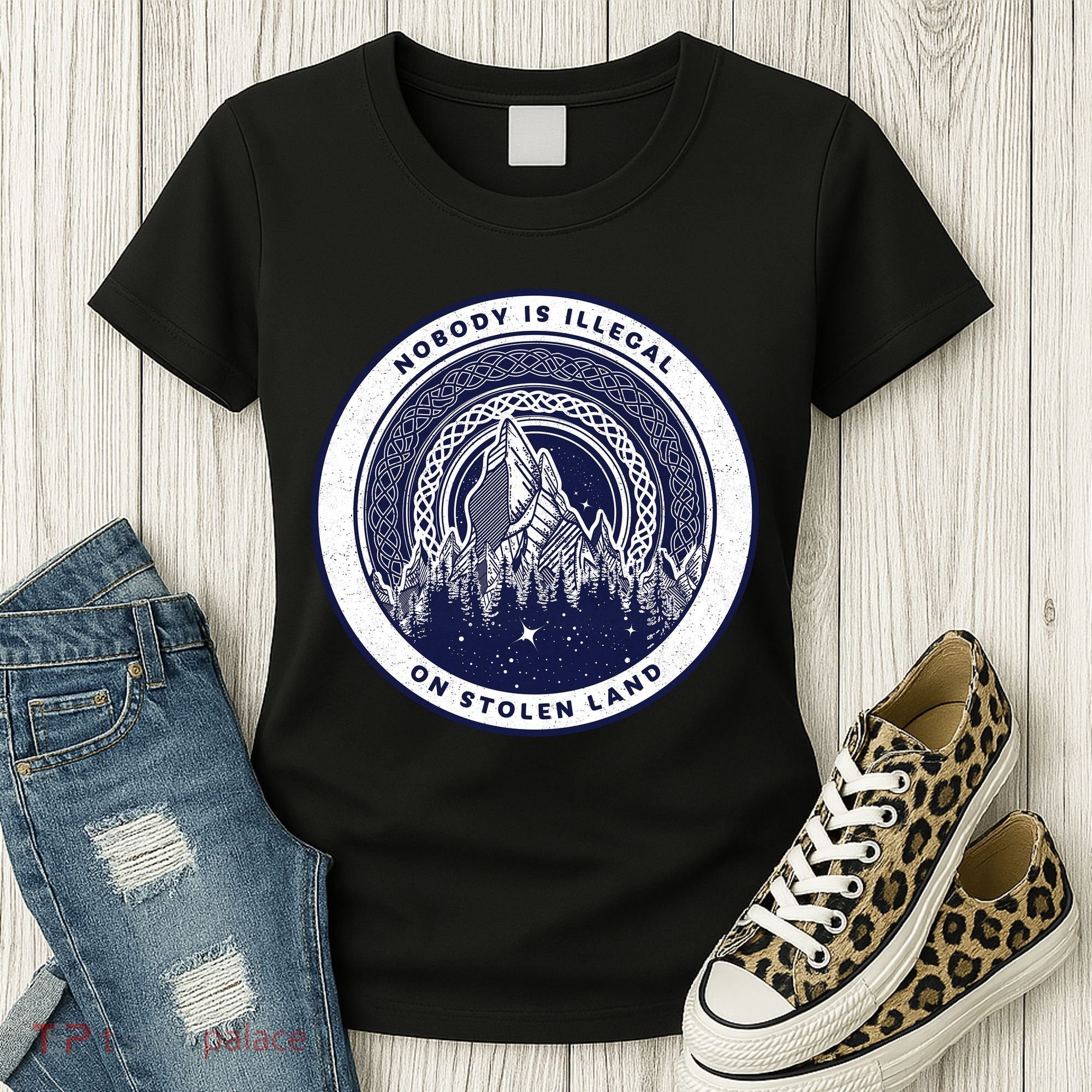 Nobody Is Illegal On Stolen Land Women's T-Shirt