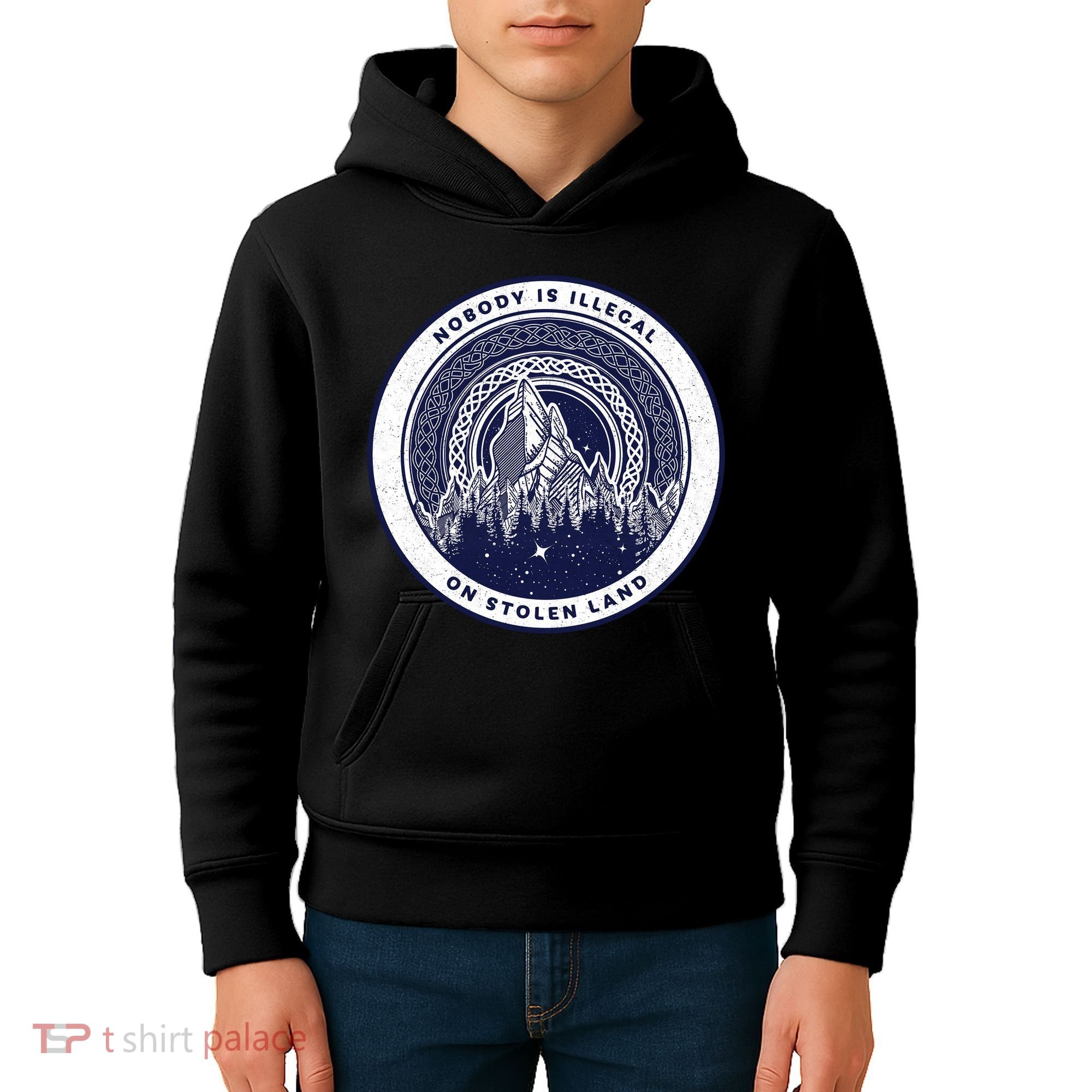 Nobody Is Illegal On Stolen Land Kids Hoodie