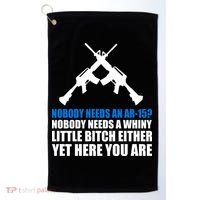 Nobody Needs An AR-15 Rifle Pro Gun Rights Golf Towel thumb 0