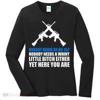 Nobody Needs An AR-15 Rifle Pro Gun Rights Women's Long Sleeve Shirt thumb 0