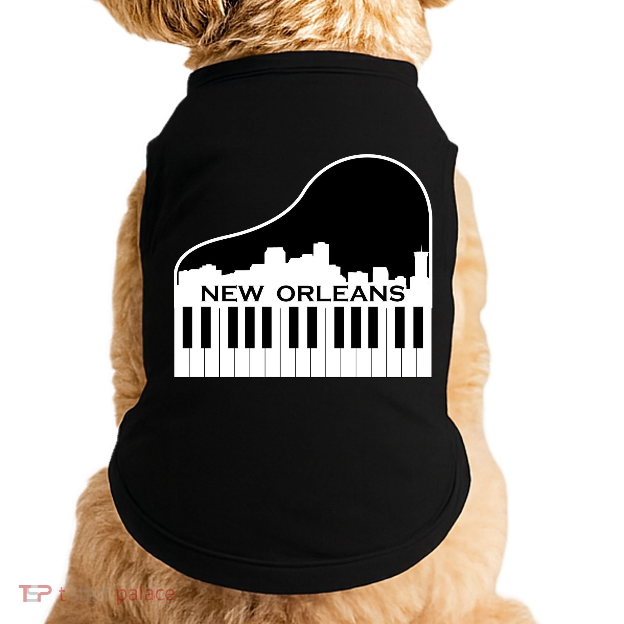 New Orleans Cool Piano Skyline Doggie Tank