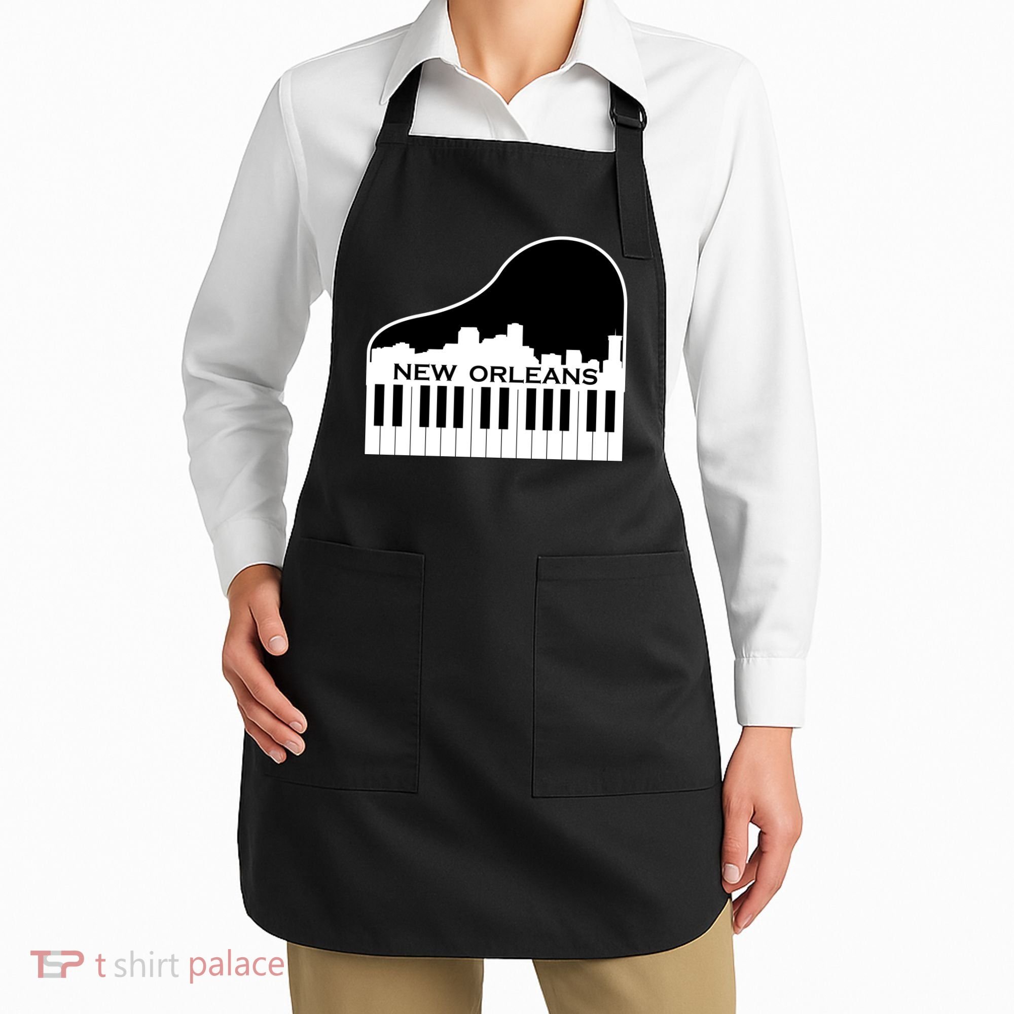 New Orleans Cool Piano Skyline Apron