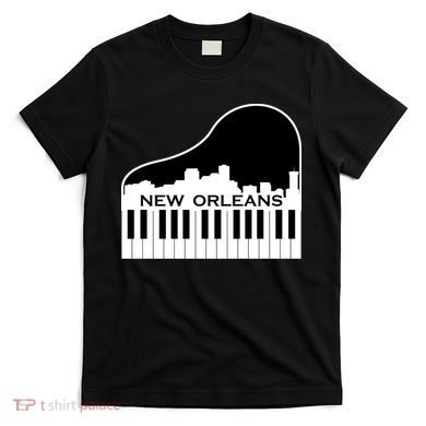 New Orleans Cool Piano Skyline T-Shirt