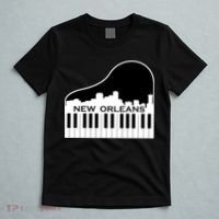 New Orleans Cool Piano Skyline T-Shirt thumb 5
