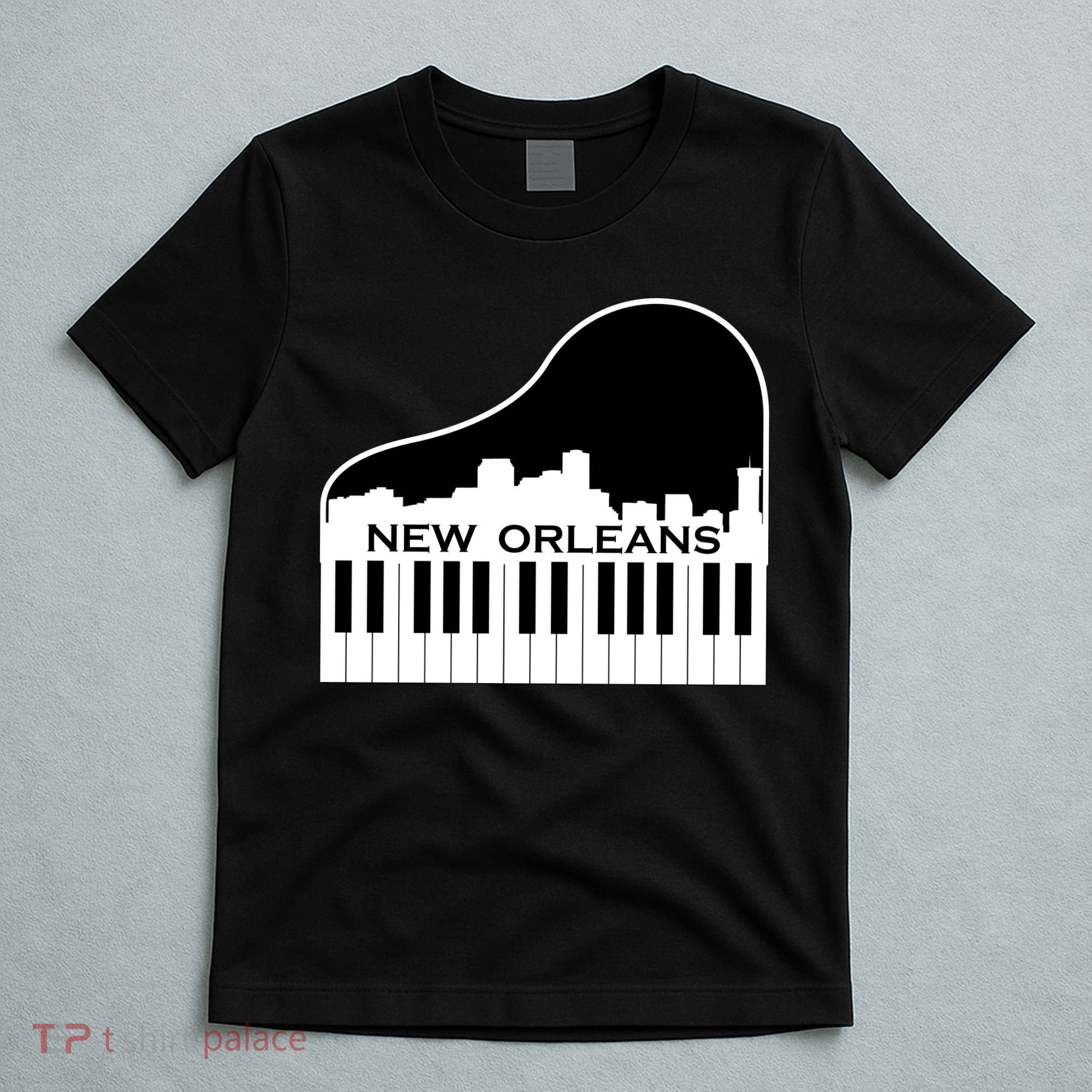 New Orleans Cool Piano Skyline T-Shirt