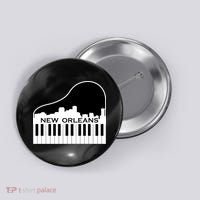 New Orleans Cool Piano Skyline Button thumb 0