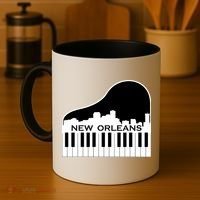 New Orleans Cool Piano Skyline Coffee Mug thumb 4