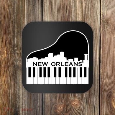 New Orleans Cool Piano Skyline Coaster