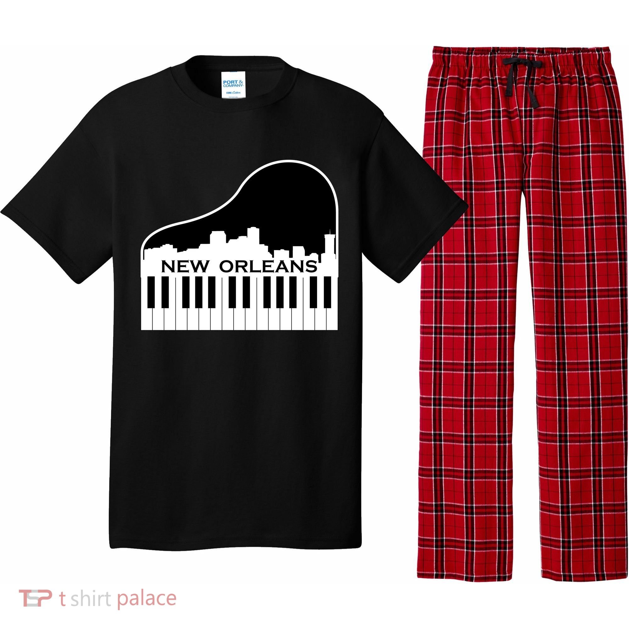 New Orleans Cool Piano Skyline Pajama Set