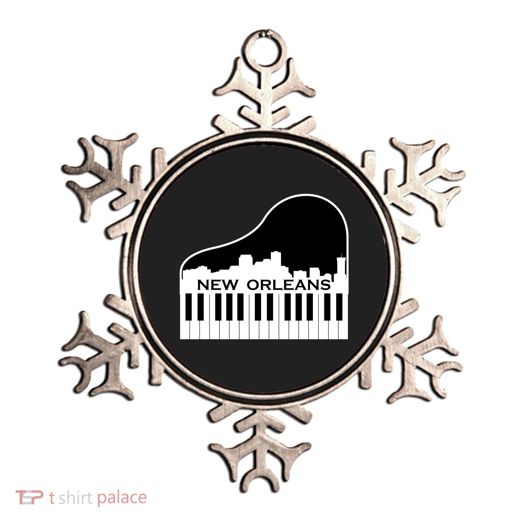 New Orleans Cool Piano Skyline Ornament