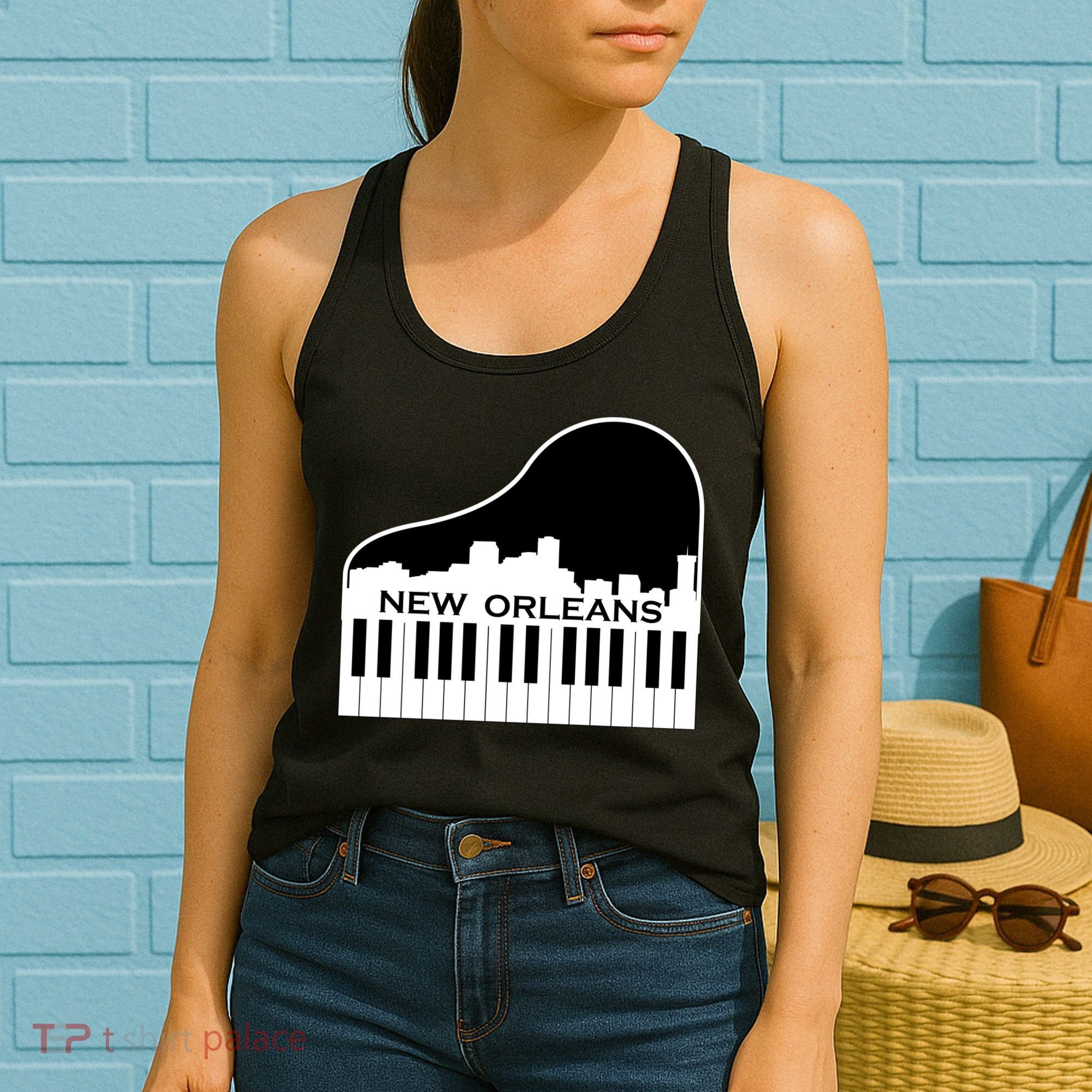 New Orleans Cool Piano Skyline Women's Tank Top